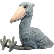 Haiwan Boneka Shoebill Besar - Boneka Bangau 12 Inci, Bantal Burung Boneka Shoebill Kelabu yang Real