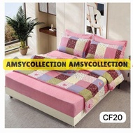 CADAR 5D 7IN1 SET SEKALI SELIMUT TEBAL BEDSHEET FITTED WITH COMFORTER 7IN1