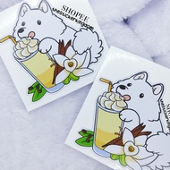 💕 WATERPROOF💕 Samoyed Boba/ Puppuccino/ Laptop Sticker/ Car Decal