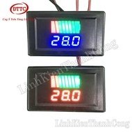 Battery Capacity Meter, 0.56inch Waterproof 12V Battery, Blue Letters