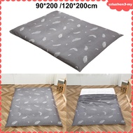 [SzluzhenbcMY] Tatami Floor Sleeping Mat Bed Breathable Full Cover with Zipper Anti Skid Mattress Topper Removable Machine Washable