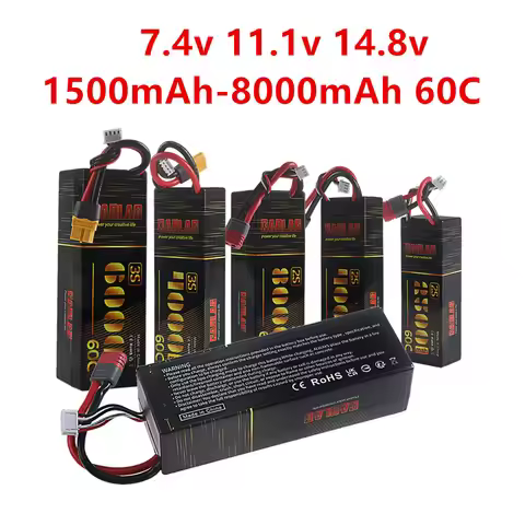 2S 3S 4S Lipo Battery 2500mah 3500mah 4000mah 5000mah 6000mah 8000mah 7.4V 11.1V 14.8V Hard Case Wit