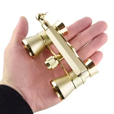 3X25 Portable Mini Binocular Telescope Metal Opera Glasses Opera Glasses Binoculars with Handle for 