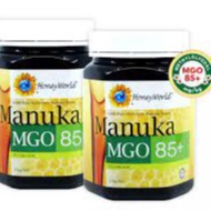 REF 97 HONEYWORLD Premium MANUKA HONEY MGO 85+ (Methyglyoxal) SINGLE/ TWIN PACK (TOTAL 2KG)/ TRIPLE PACK (TOTAL 3KG)