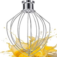 K45WW Whisk Attachment Fits KitchenAid, 6 Wire Whip for 4.5 5 Quart KitchenAid Tilt-Head Stand Mixer