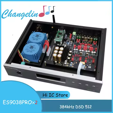 Double ES9038Pro Decoder DAC Lossless Optical Coaxial Decoder 384kHz DSD 512 Support Add Bluetooth 5
