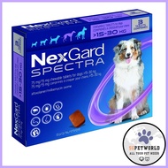 Nexgard Spectra for Large Dogs 15.1 to 30 Kg (Purple) 3 Chews (Expiry- Feb-25)