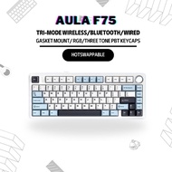 AULA F75 Tri-Mode Gasket 75% Mechanical keyboard with knob wireless/bluetooth/usb wired