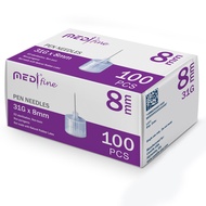 Fine Insulin Pen Needles (31G 8 mm) - Diabetic Needles for Insulin Injections, Ultra Fine Compatible