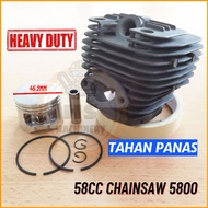 Heavy Duty 5800 Chainsaw 58CC 45.2MM Block Piston Cylinder Kit Assy Ogawa Newwest Token Chainsaw 5800