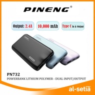 PINENG PN-732 POWER BANK 10000MAH 2.4A DUAL INPUT OR OUTPUT WITH LITHIUM POLYMER | LIGHT INDICATOR D