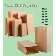 50Pcs & 100Pcs Brown Kraft Paper Bag