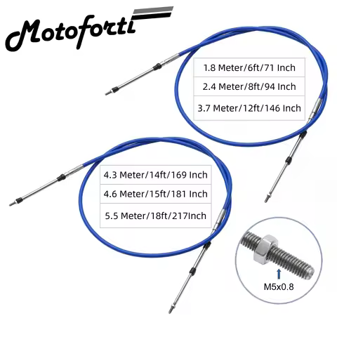 71 94 146 169 181 217 Inch Marine Throttle Shift Remote Control Box Cable for Outboard Engine Boat M