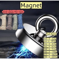 Fishing Magnet N52 D42 Magnet Penangkap Barang Tali Percuma Single Sided Neodymium 8 sizes Pull forc
