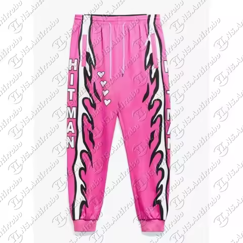 Unisex Kids Breathable Quick-Drying Elastic Fabric Fashion Pants - Royal Rumble Bret Hart Hitman Sty