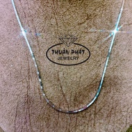 Women's Necklace Accessories D0103 Square Noodles 1li2 Machine Touch Luxury Necklace Italian Silver 