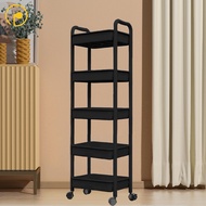 Perfk Rolling Cart 5 Tier Rack Kitchen Storage Cart