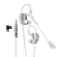 HPWD CVJ Assassin Silver in Ear Earphones 1BA+1DD+1Vibrate Game Mode HIFI Microphone Hybrid Tuning S