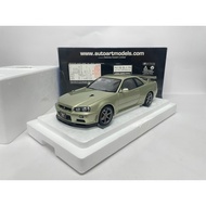 Autoart 1/18 Nissan Nissan R34V-Spec New Taipei Gold Original Bag Brand New Product Buy It Always in