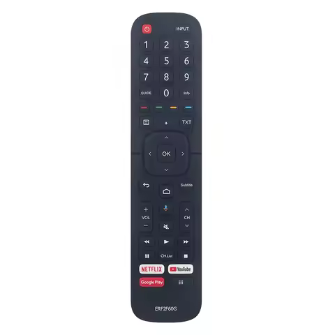 ERF2F60G Replace Remote Control for Hisense Smart Android TV 9.0 Pie 32A56E 40A56E(Without Voice Fun