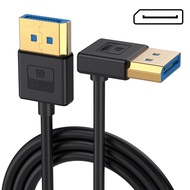 3.3ft Display Port 1.4 Extension Cable 90 Degree DP 8K60Hz 4K144Hz Video Audio Cord for Laptop PC Mo