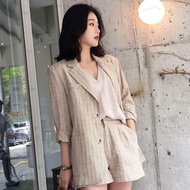 linen blazer set (blazer and short)