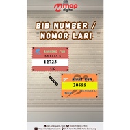 BIB NUMBER RUNNING NUMBER/ CHEST NUMBER/ EVENT NUMBER/
