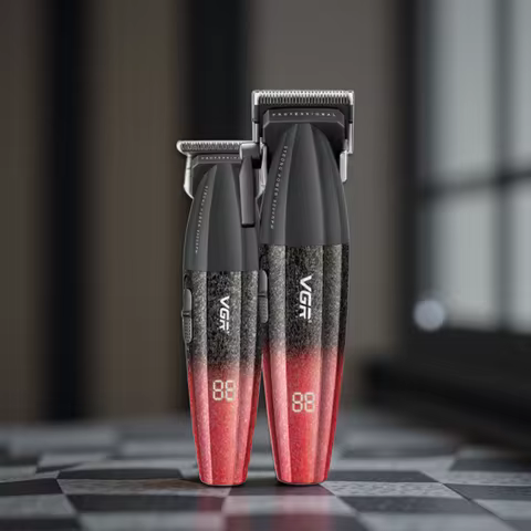 VGR Hair Clippers Professional Barber Clippers Adjustable Hair Cut Machine Electric Clipper Recharge