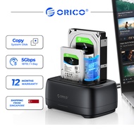 ORICO Dual Bay HDD Docking Station with Offline Clone SATA to USB 3.0 HDD Clone Docking Station HDD Adapter for 2.5/3.5'' SSD HDD Enclosure (DD28U3)