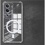 For OPPO A3 Pro 5G CPH2665 Casing Cover TPU Transparent Clear Case Support Magnetic Wireless Charger