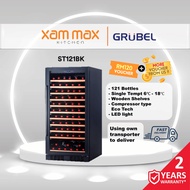 Grubel GWC-ST121BK Wine Chiller Cellar / 121 Bordeaux Bottle Wine Storage