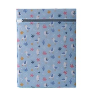 【Pre-order】 Printing Zippered Mesh Laundry Bag Polyester Washing Net Bag For Underwear Sock Washing