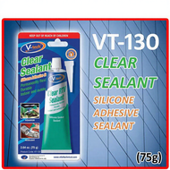 V-TECH VT-130 Clear RTV Sealant Silicone Adhesive Sealant Repair Aquarium Acrylic Bond Glass 75g / G