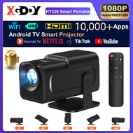 Local Delivery XGODY HY320 Smart Portable Projector Native 1080P 10000 Lumen with Eshare Support Scr