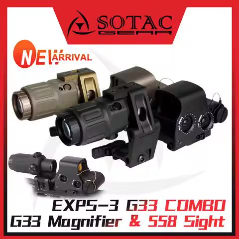 Holographic 558 Red Dot Sight Flip G33 3X Magnifier Wea-pon Optics Reflex Sights Scope Hunting Acces
