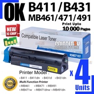4x Compatible OK* B411 B431 Printer B411d B411dn B431d B431dn MB461 MB471 MB471dnw MB471w MB491 MB49