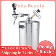 Bodas Stainless Steel Beer Keg  5L Mini Stainless Steel Keg with Faucet Pressurized Home Brewing Craft Beer Dispenser Set