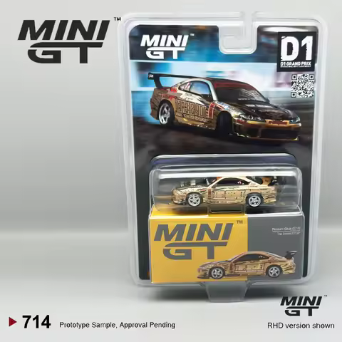 MINIGT 1:64 S15 Nissan Silvia Top Secret D1GP JDM Drifting Alloy Car Model 714