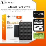 SEAGATE external hard disk 1tb เอทานอล ฮาร์ดิส hdd 2tbฮาร์ดดิสพกพา ฮาร์ดดิสก์ usb3.0 2.5" รับประกัน 3 ปี
