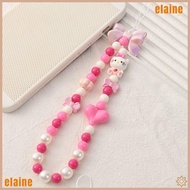 ELAINE Mobile Phone Lanyard, Pendant Keychain Beaded Key Chain, Cartoon Sanrio Mobile Phone Chain