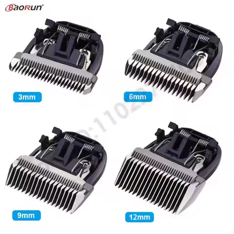 BaoRun Professional Dog Hair Trimmer P2 P3 P6 P7 P9 S1 Steel Knives Pets Clipper Blade Nozzles 3/6/9