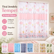 1x1.5m Drill-Free Window Curtain 1x2.15m/ for Comfortable Bedroom & Dormitory