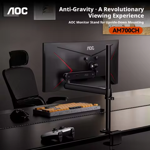 AOC AM700 Single Monitor Arm Bracket Desk Stand Clamp Mount Height Adjustable Suitable 17-34 in Bear