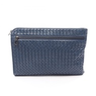 [二手] Bottega BOTTEGA VENETA Second Bag Intrecciato 海軍藍皮革 Intrecciato 手拿包 男士二手 B