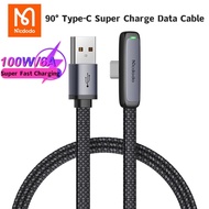 Mcdodo 90° Elbow Gaming 6A 100w Super Fast Charge USB C Cable Type-C Super Charge Data Cable For Hua