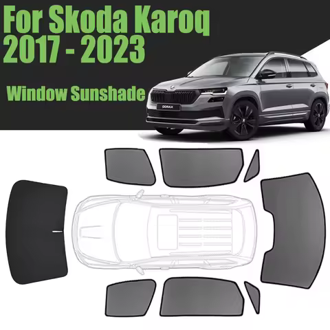 Custom Car Window Sunshade For Skoda Karoq 2017 - 2023 Magnetic Curtain Mesh Front Windshield Frame 