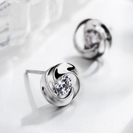 PT950 Platinum Earrings 18K White Gold Earrings Diamond Earrings Earrings All-Match Jewelry Birthday