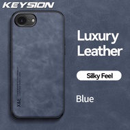 Phím retro sang trọng PU Ốp da cho iPhone 16e silicon mềm + PC điện thoại chống sốc Ốp lưng cho iPho