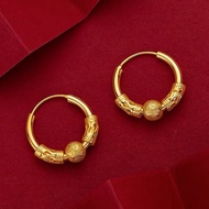 Subang Emas 916 / Anting-anting Emas 916 Grab Vietnam Sand/ 916 Gold Hoop Earrings