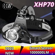 CCW XHP70 LED Sensor Headlamp Waterproof Light Rechargeable Fishing Headlight Searching Camping Head